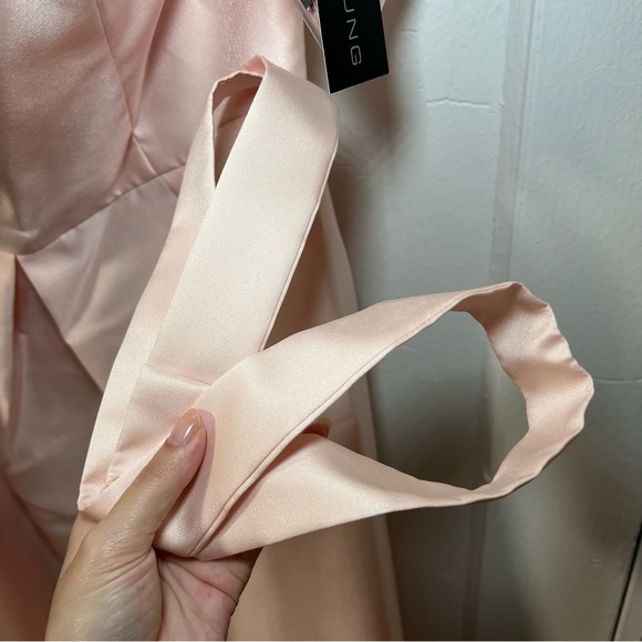 NWT Alfred Sung Strapless Pleated Maxi Dress - Picture 5 of 7